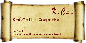 Kránitz Cseperke névjegykártya